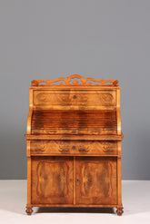 Beeindruckender Louis Philippe Sekretär Antik Rollladen Sekretär Schreibtisch Nussbaum Aufsatzsekretär