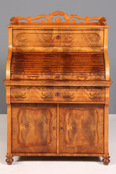 Beeindruckender Louis Philippe Sekretär Antik Rollladen Sekretär Schreibtisch Nussbaum Aufsatzsekretär