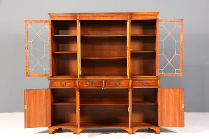 Wunderschöne Englische Vitrine Bibliothek Eibe Bücherschrank UK Buffet Schrank 60s Jahre