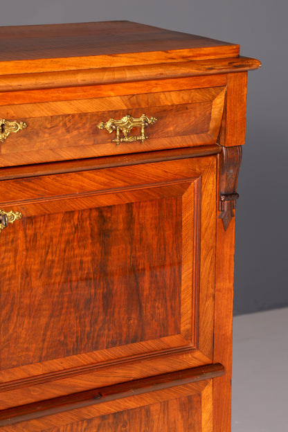 Wunderschöner Gründerzeit Sekretär Kommode Jugendstil Schubladenkommode Antik Vertiko Massiv Holz um 1890