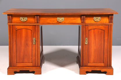 Traumhafter Jugendstil Schreibtisch Eiche Holz Gründerzeit Desk Antik Bürotisch Office Desk