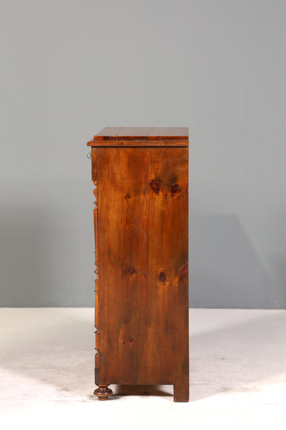 Traumhaftes Gründerzeit Vertiko Jugendstil Schrank Antik Highboard Kommode Schubladenkommode