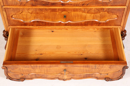 Edler Louis Philippe Sekretär um 1880 Gründerzeit Antik Vertiko Schrank Chiffoniere Schubladenkommode
