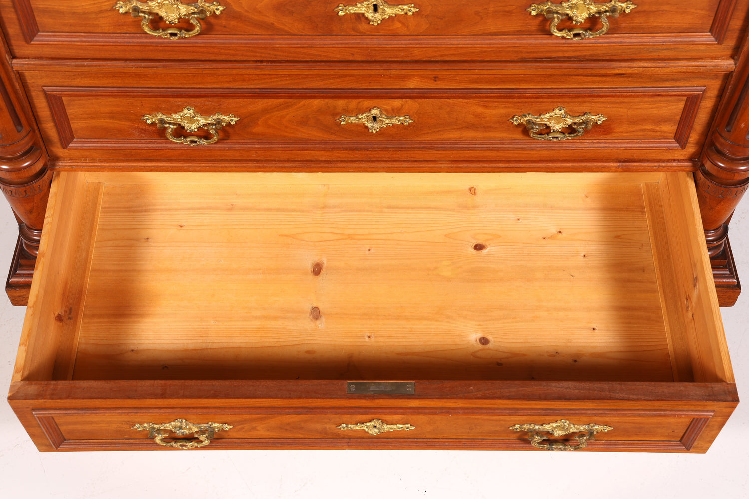 Edle Louis Philippe Kommode mit Spiegelaufsatz Gründerzeit Frisierkommode Holz Schrank Antik Flurschrank um 1880