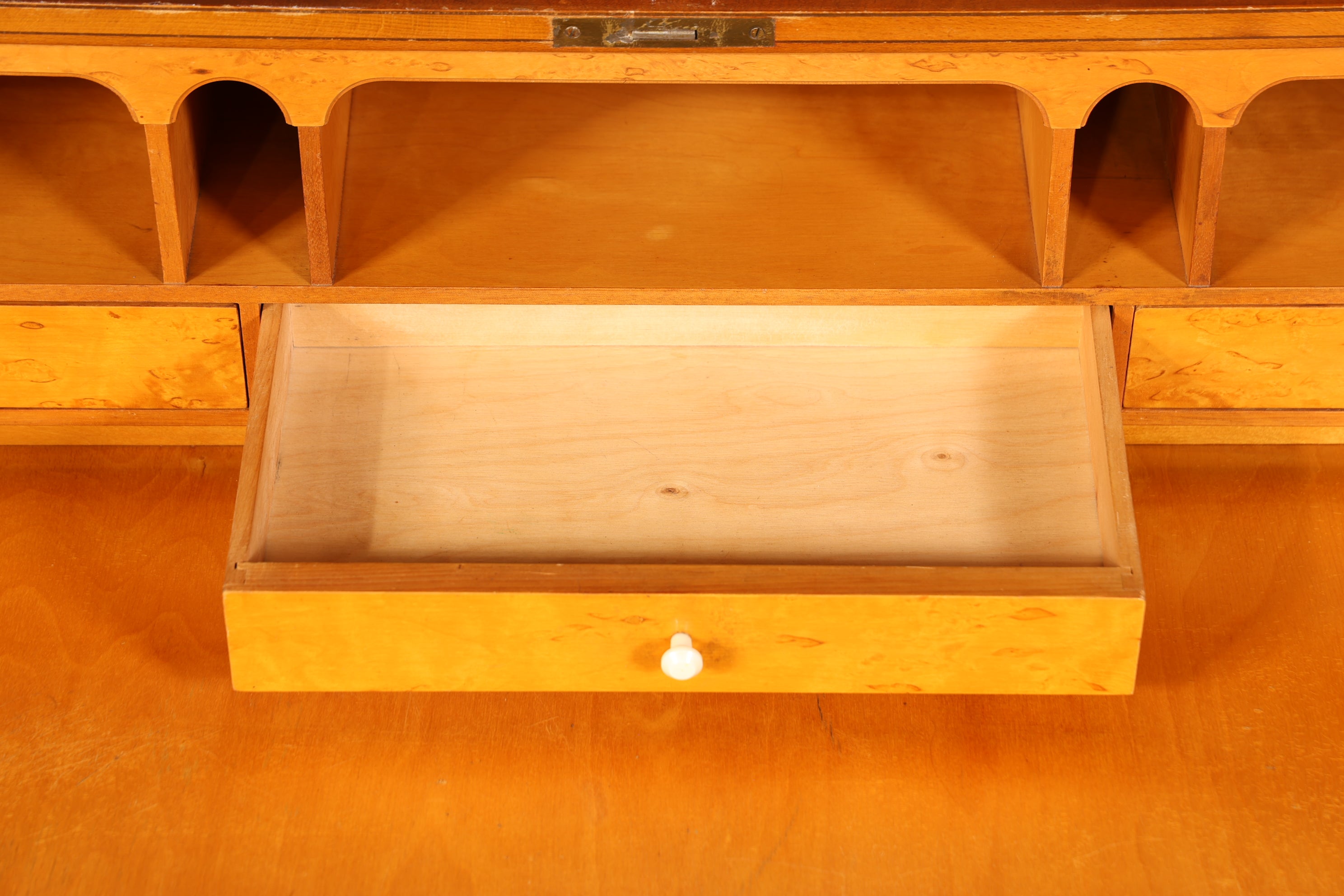 Wunderschöner Mid Century Rollladen Sekretär echt Holz Büro Schrank Vintage Schreibkommode