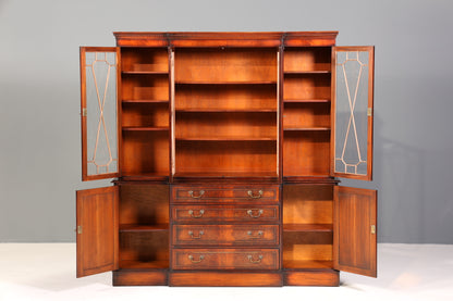 Wunderschöne Englische Vitrine Bibliothek Bücherschrank UK Buffet Mahagoni Schrank 60s Jahre