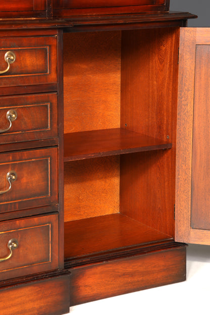 Wunderschöne Englische Vitrine Bibliothek Bücherschrank UK Buffet Mahagoni Schrank 60s Jahre