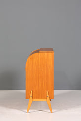 Wunderschöner Mid Century Rollladen Sekretär Danish Design Teak Holz Schreibkommode 60er Jahre