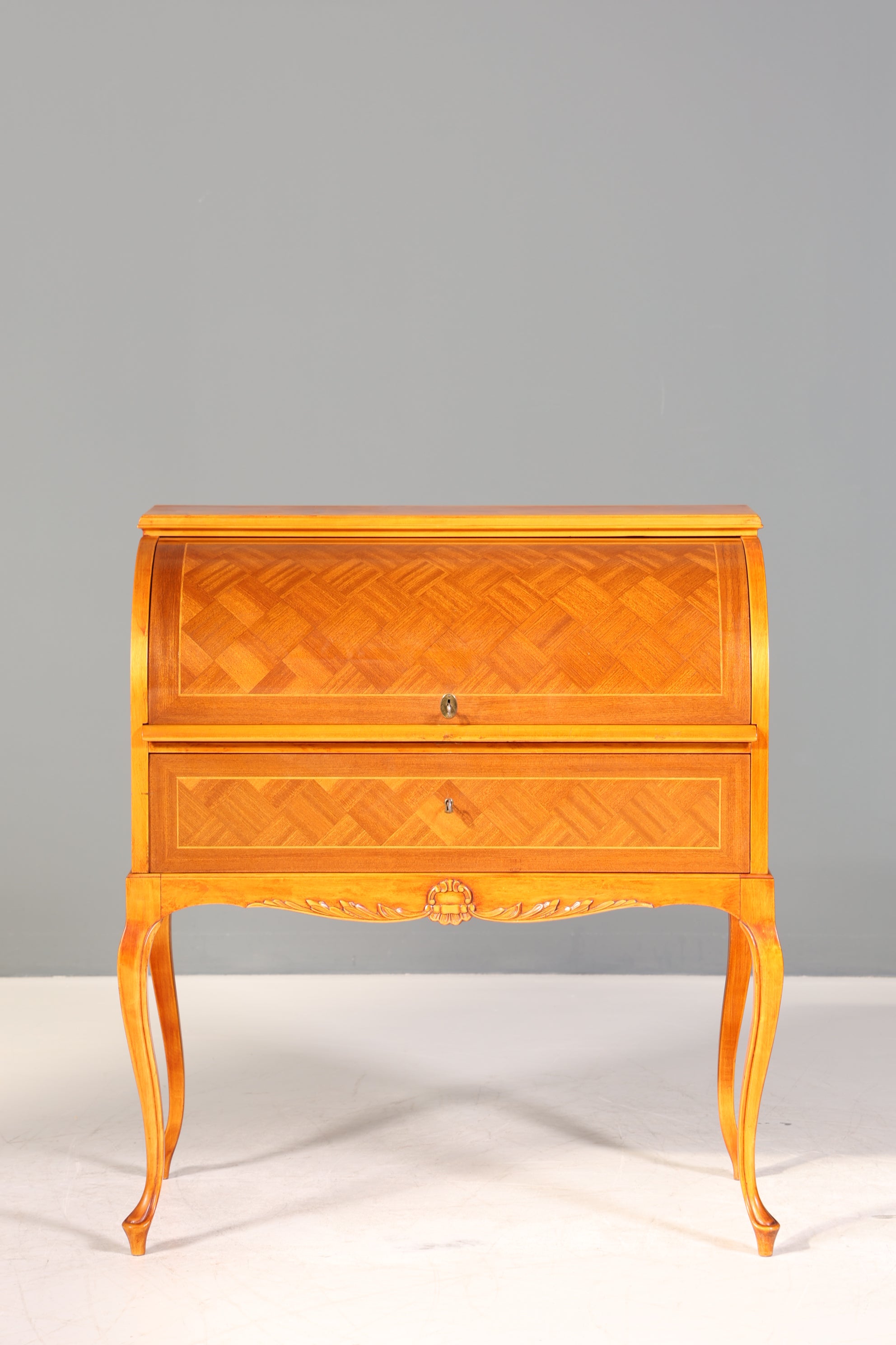 Wunderschöner Rollladen Sekretär Chippendale Stil um 1940 Büro Kommode Schreibkommode