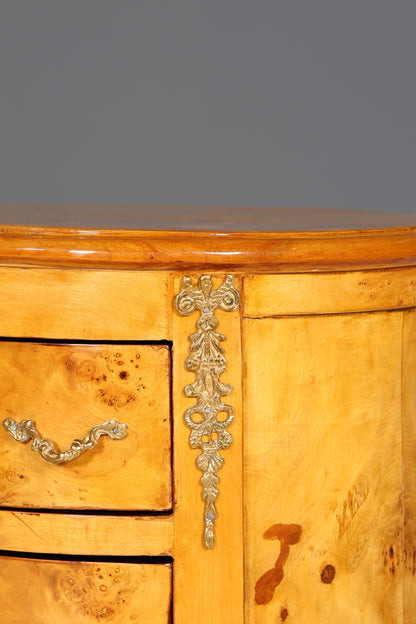 Traumhafte Barock Stil Kommode Antik Stil Louis XV Vertiko Birke Highboard Schubladenkommode