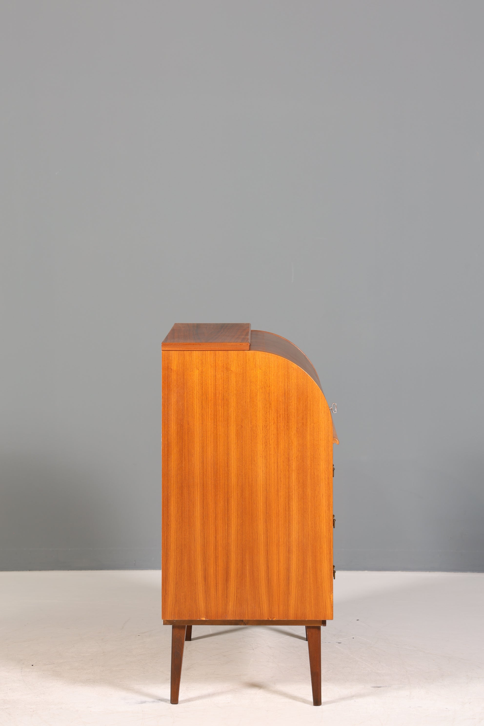 Traumhafter Mid Century Rollladen Sekretär echt Holz Büro Schrank Vintage Schreibkommode