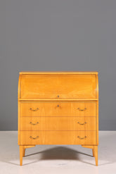 Stilvoller Mid Century Rollladen Sekretär echt Holz Büro Schrank Vintage Schreibkommode