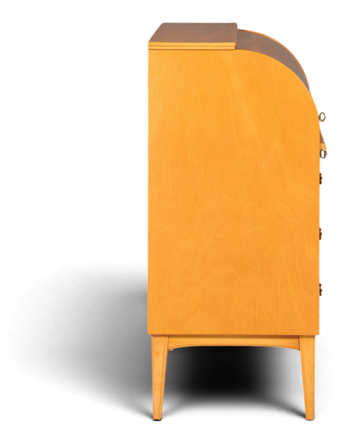 Stilvoller Mid Century Rollladen Sekretär echt Holz Büro Schrank Vintage Schreibkommode