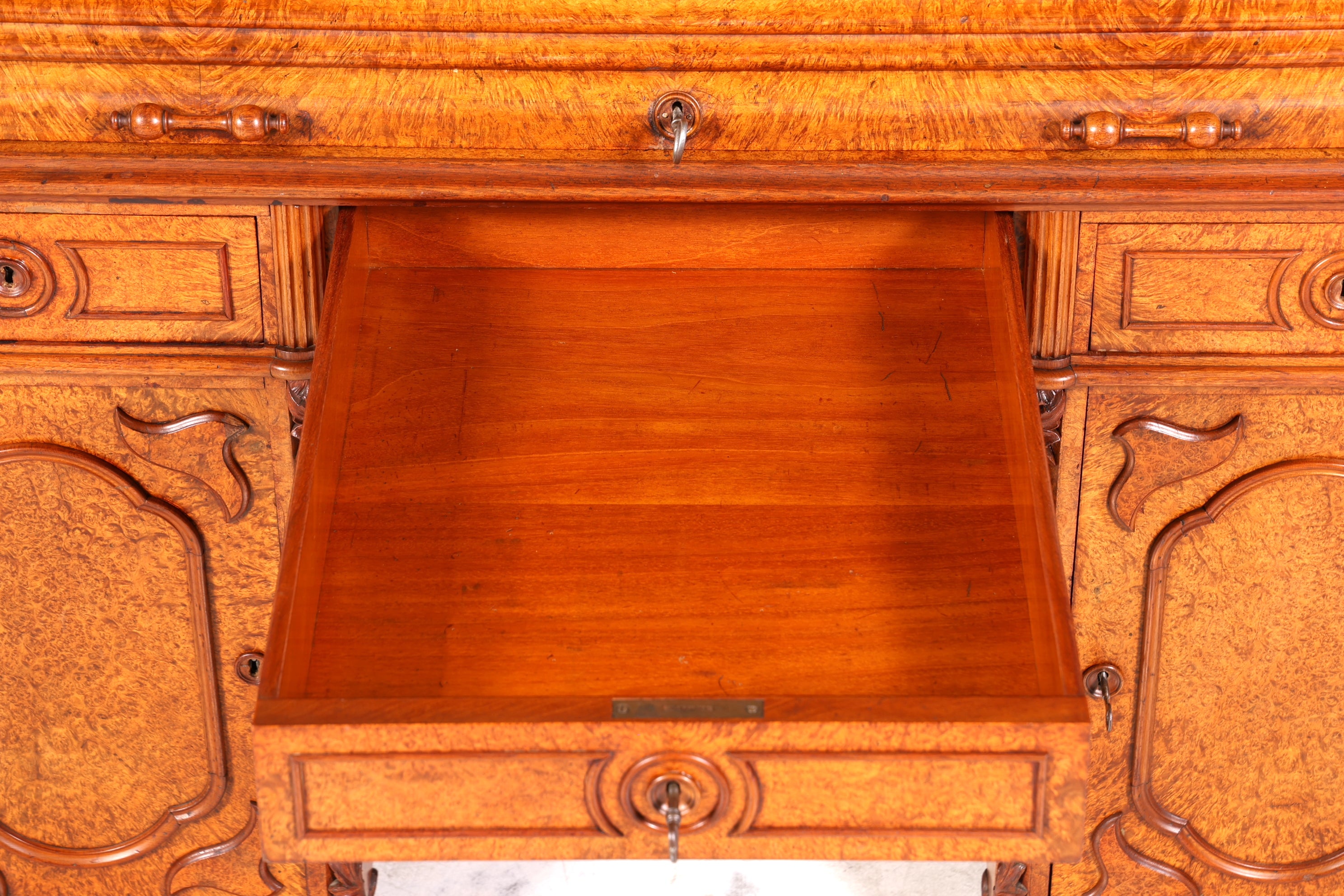 Beeindruckender Louis Philippe Sekretär Antik Rollladen Sekretär Schreibtisch Nussbaum Aufsatzsekretär