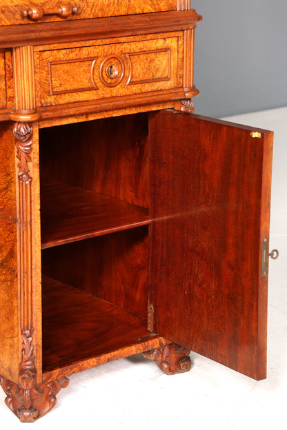 Beeindruckender Louis Philippe Sekretär Antik Rollladen Sekretär Schreibtisch Nussbaum Aufsatzsekretär