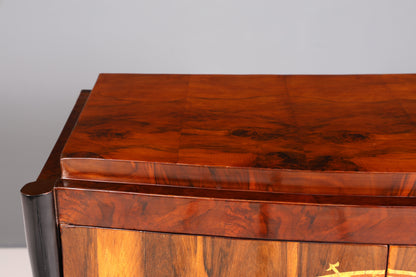 Wunderschönes Art Deco Stil Highboard Schrank Kommode Vertiko Sun Cabinet