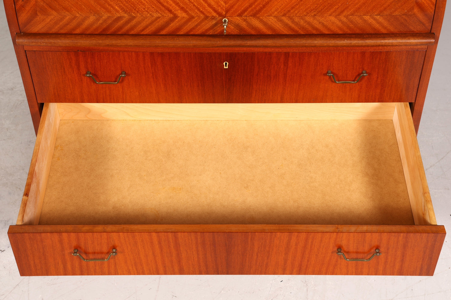 Wunderschöner Mid Century Rollladen Sekretär echt Holz Büro Schrank Vintage Schreibkommode