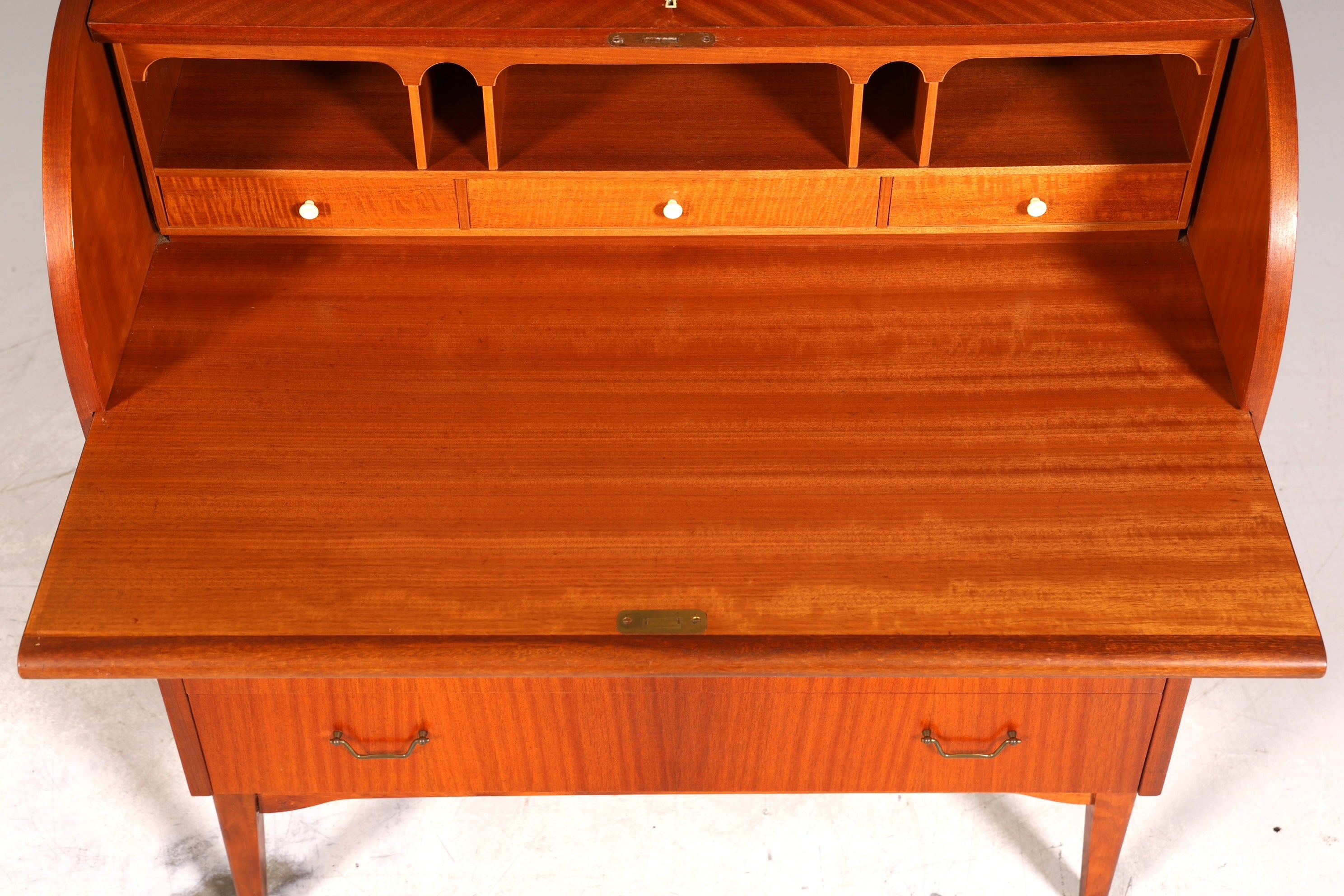 Wunderschöner Mid Century Rollladen Sekretär echt Holz Büro Schrank Vintage Schreibkommode