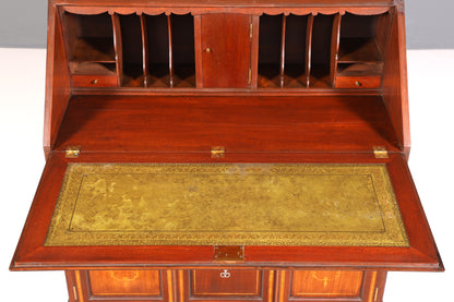 Wunderschöner Antik Englischer Sekretär Büro Aufsatzsekretär Vitrinen Schrank UK