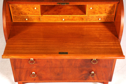 Traumhafter Mid Century Rollladen Sekretär echt Holz Büro Schrank Vintage Schreibkommode