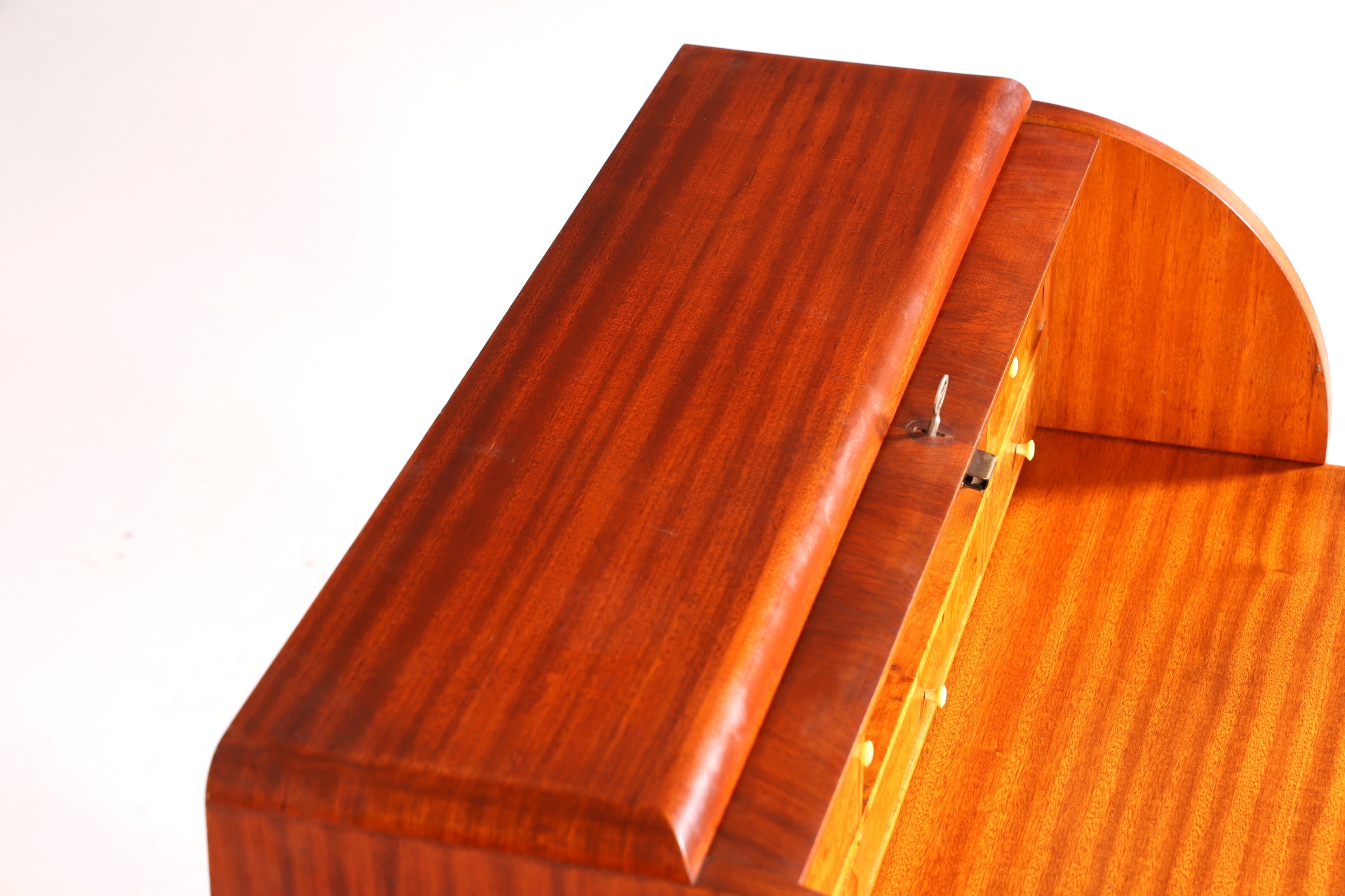 Traumhafter Mid Century Rollladen Sekretär echt Holz Büro Schrank Vintage Schreibkommode