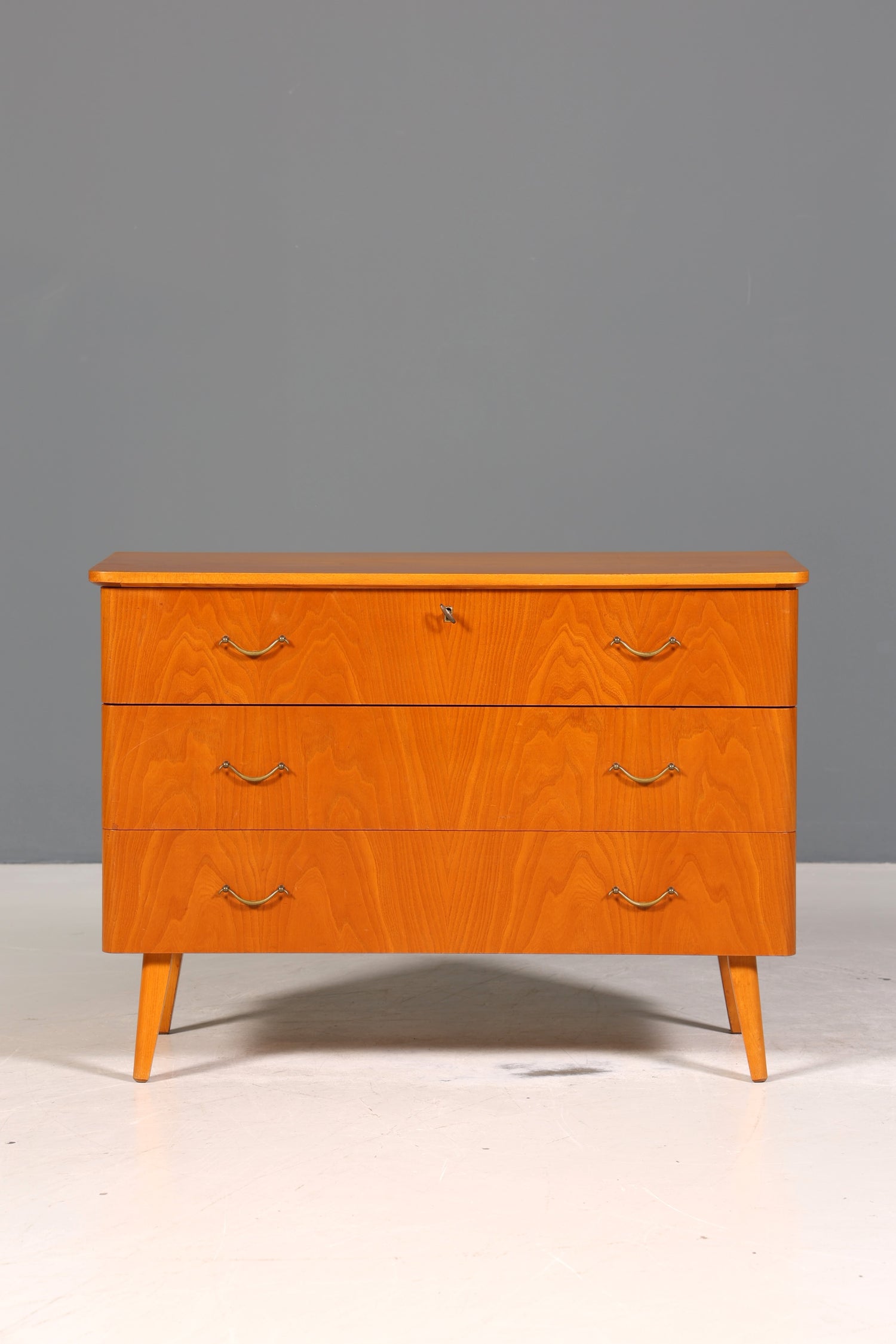 Schlichte Mid Century Kommode Vintage Flur Kommode 60s Schubladenkommode