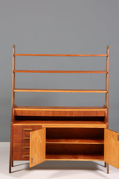 Wunderschönes Mid Century Regal Schrank Vintage echt Holz Bücherregal Retro Kommode