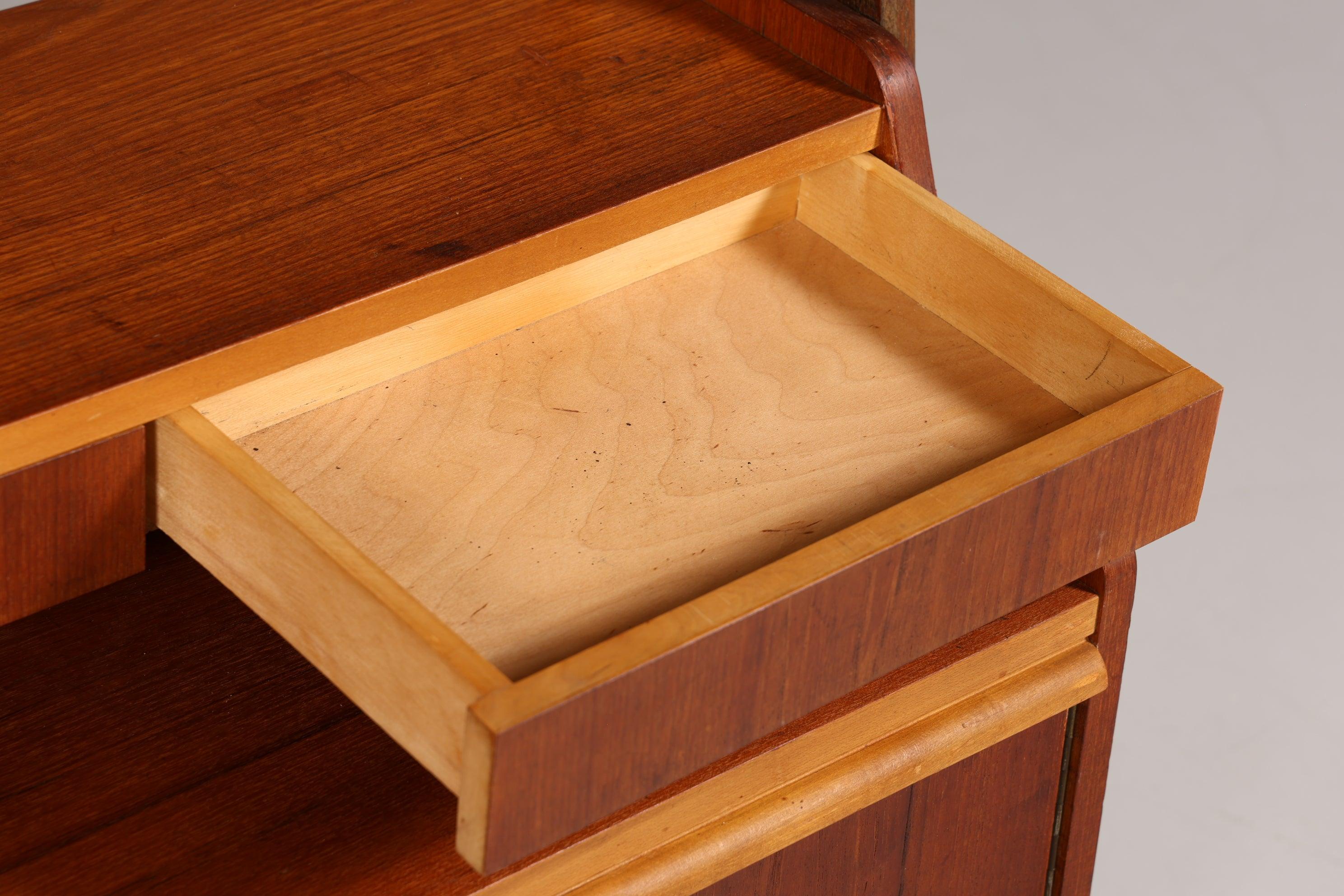 Wunderschönes Mid Century Regal Schrank Vintage echt Holz Bücherregal Retro Kommode