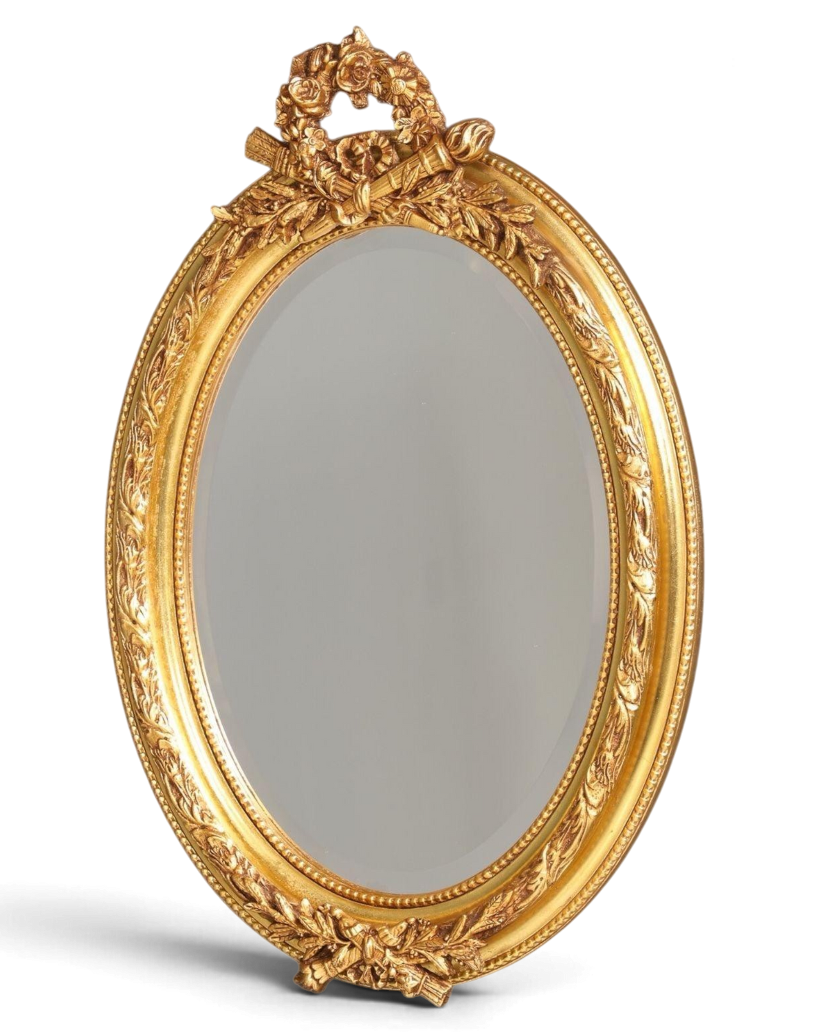 Barock Ovaler Wandspiegel Gold Ornament – Hauptstadt Möblerei Berlin