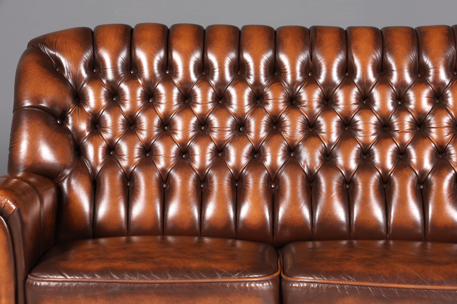 Wunderschönes Original Chesterfield Sofa 3- Sitzer echt Leder Couch Englisch