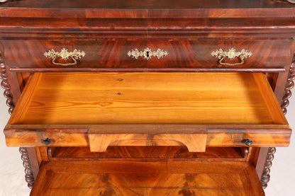 Edler Louis Philippe Sekretär Antik Biedermeier Vertiko Highboard Antik Schreibtisch Kommode