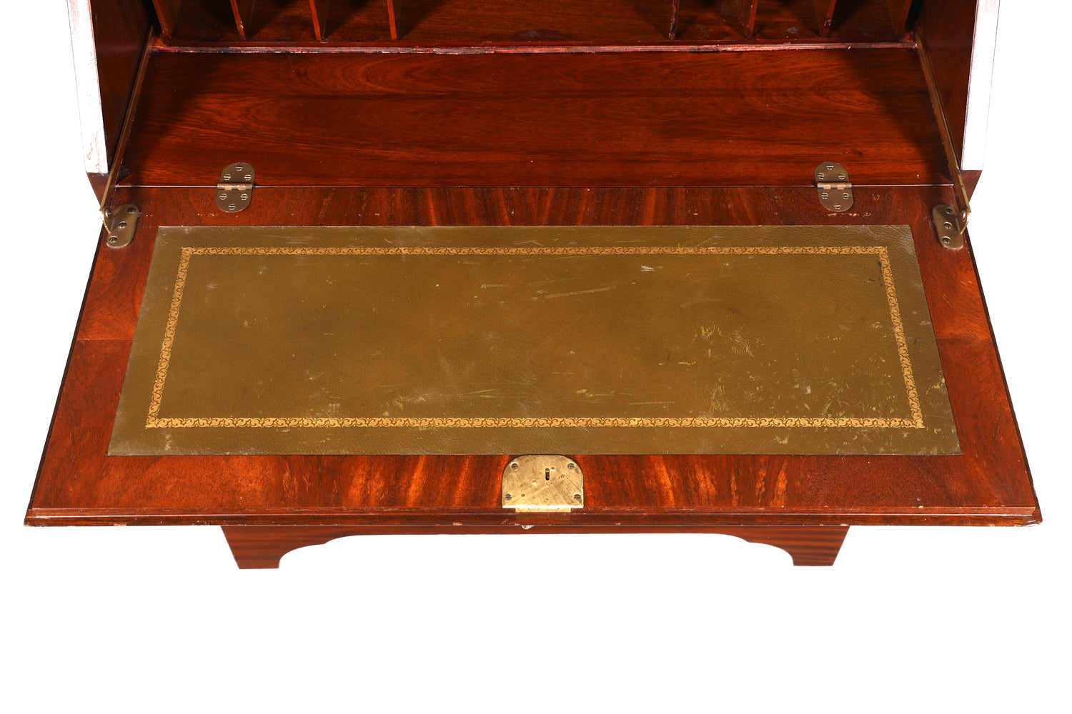 Wunderschöner Englischer Sekretär Büro Aufsatzsekretär Antik 60s Mahagoni Vitrinen Schrank UK