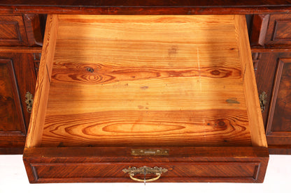 F896 Finish cm Traumhafter Gründerzeit Schreibtisch Jugendstil Bürotisch echt Holz Antik Desk Tatzen Löwenfüße