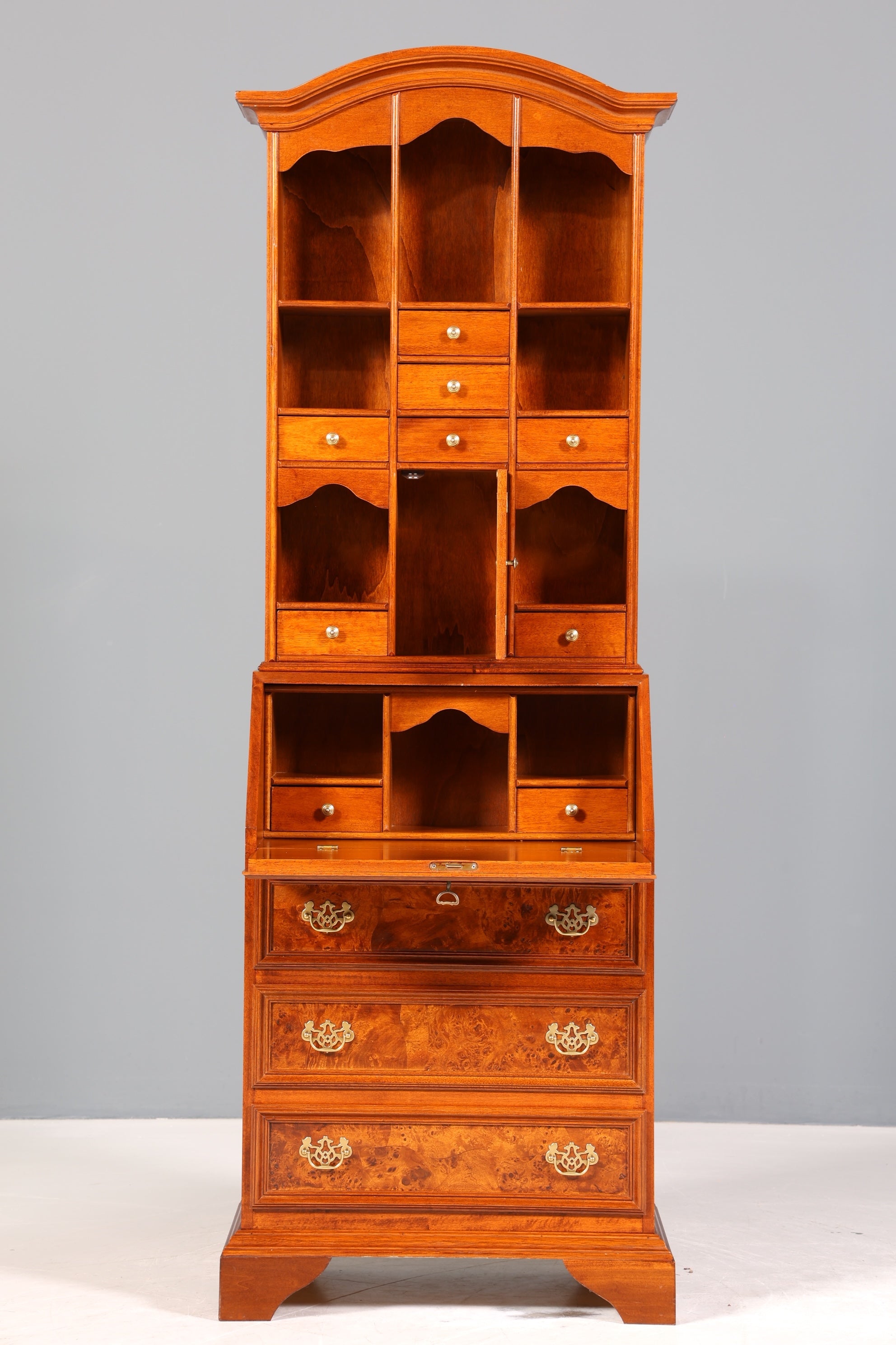 Wunderschöner Englischer Sekretär Büro Aufsatzsekretär Antik 60S Schrank UK