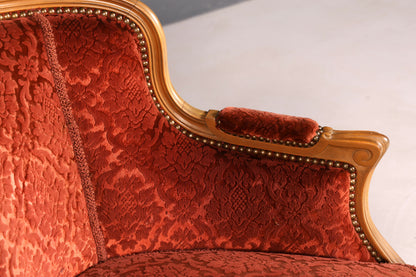 Edler Chippendale Armlehnsessel Barock Stil Sessel Samt Stoff Armchair Sessel 1 von 2