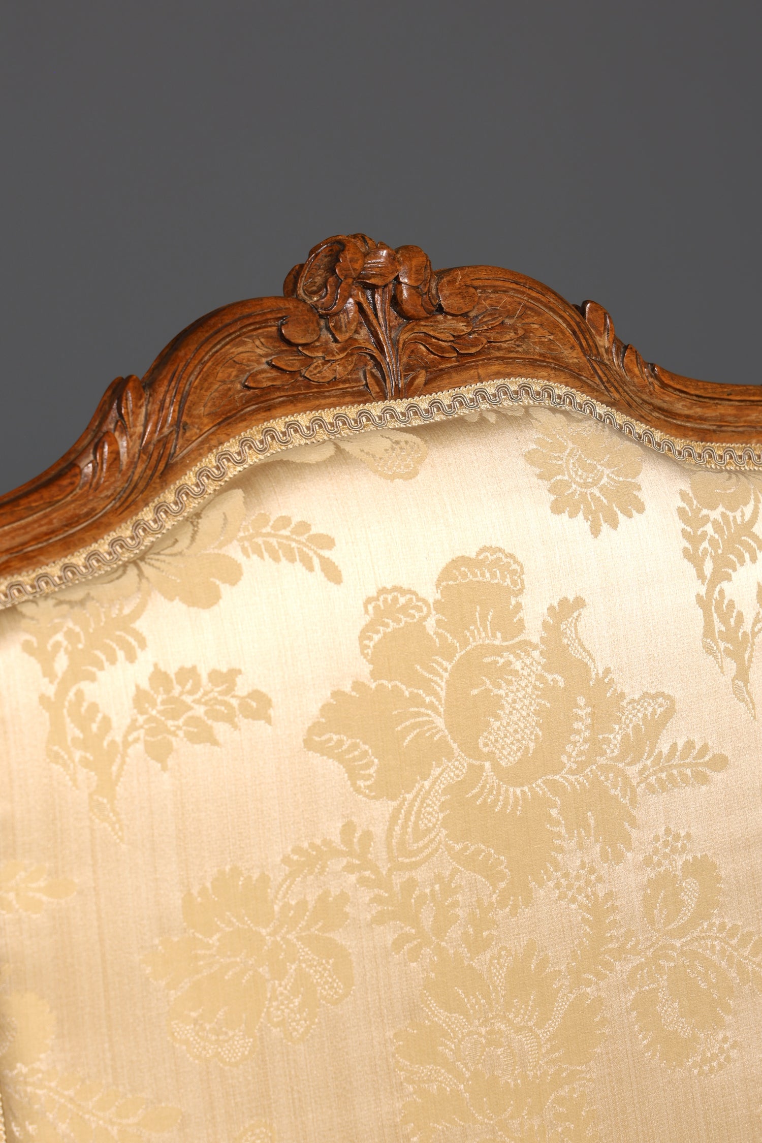 Original Barock Sessel Fauteuil Armlehnstuhl Chippendale Antik Mitte 19. Jh. Sekretär Stuhl Stoff Sessel