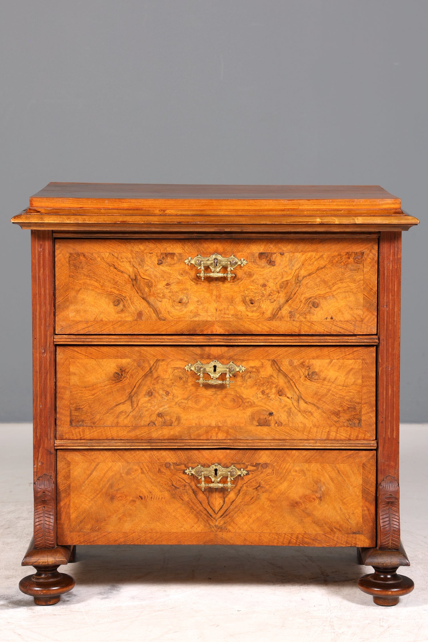 E914 Finish cm Wunderschöne Gründerzeit Kommode Louis Philippe Nussbaum Schubladen Kommode Sideboard um 1880