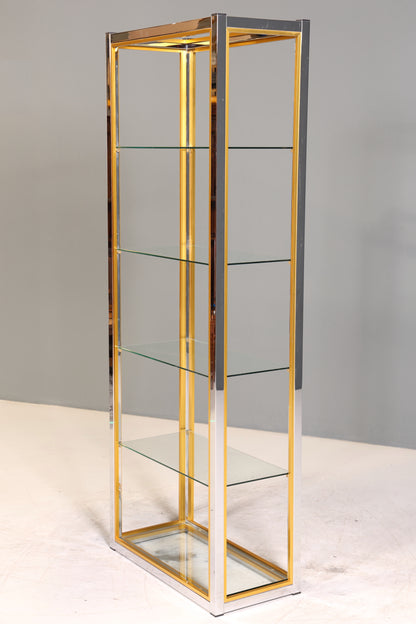 Wunderschönes Bücherregal Design by Renato Zevi Chrome Regal Mid Century Buchablage 1 von 2