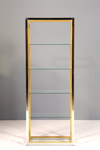 Wunderschönes Bücherregal Design by Renato Zevi Chrome Regal Mid Century Buchablage 2 von 2