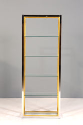 Wunderschönes Bücherregal Design by Renato Zevi Chrome Regal Mid Century Buchablage 2 von 2