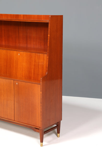Schlichter Mid Century Schrank Sekretär Bücherregal Retro Highboard Vintage Regal 60s