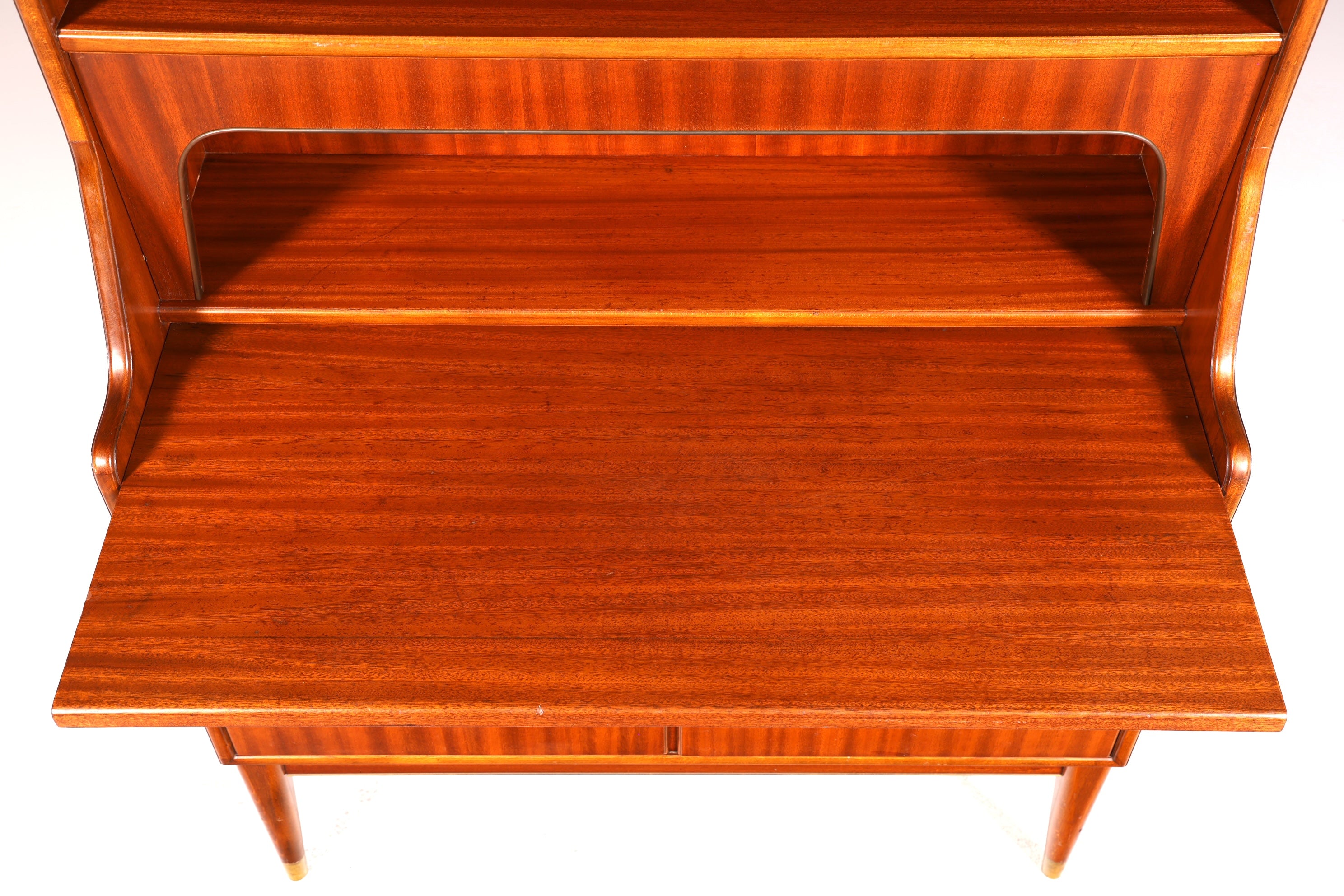 Wunderschöner Mid Century Schrank Bücherregal Vintage Sekretär Highboard Holz Regal