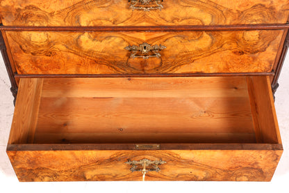 Wunderschöne Louis Philippe Kommode Nussbaum Gründerzeit Schubladen Kommode Sideboard um 1880