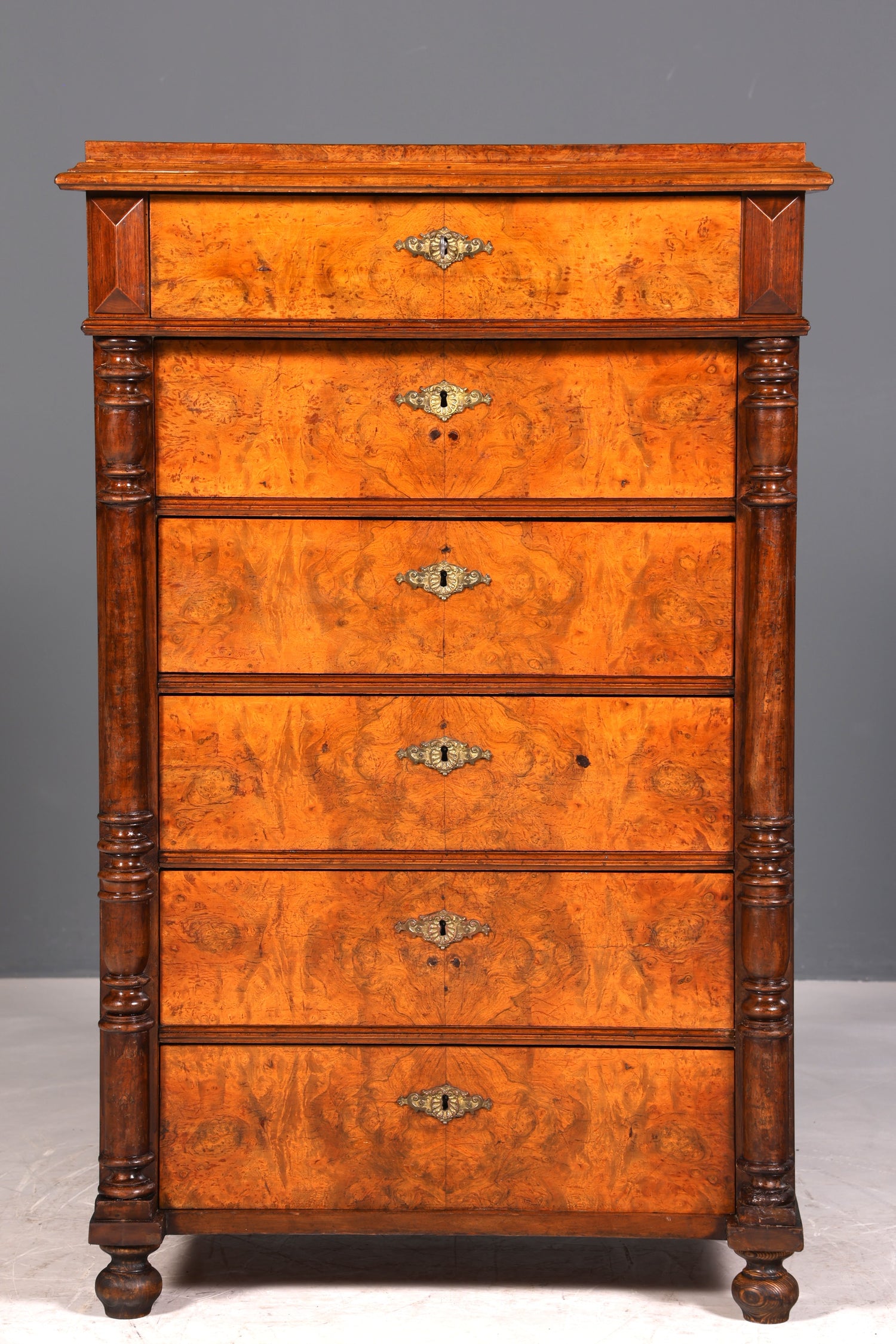 F951 Finish cm Wunderschöne Gründerzeit Kommode Jugendstil Vertiko Schubladenkommode Antik Wäschekommode