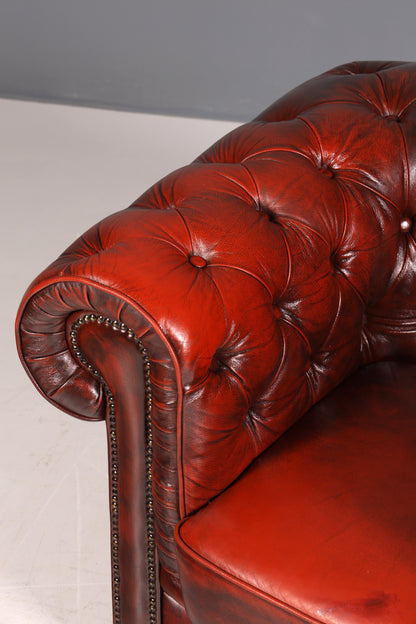 F955 Finish cm Stilvoller Original Chesterfield Sessel Englischer Armlehnsessel Englisch Herrensessel