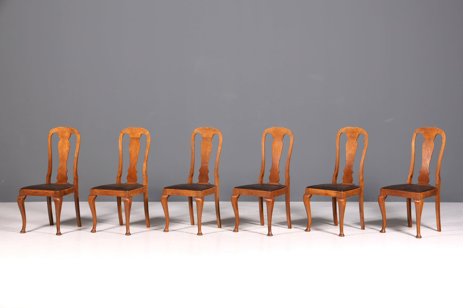 6x Wunderschöne Jugendstil Stühle um 1910 Antik Stuhl Set Chippendale Küchenstühle Esszimmer Stühle