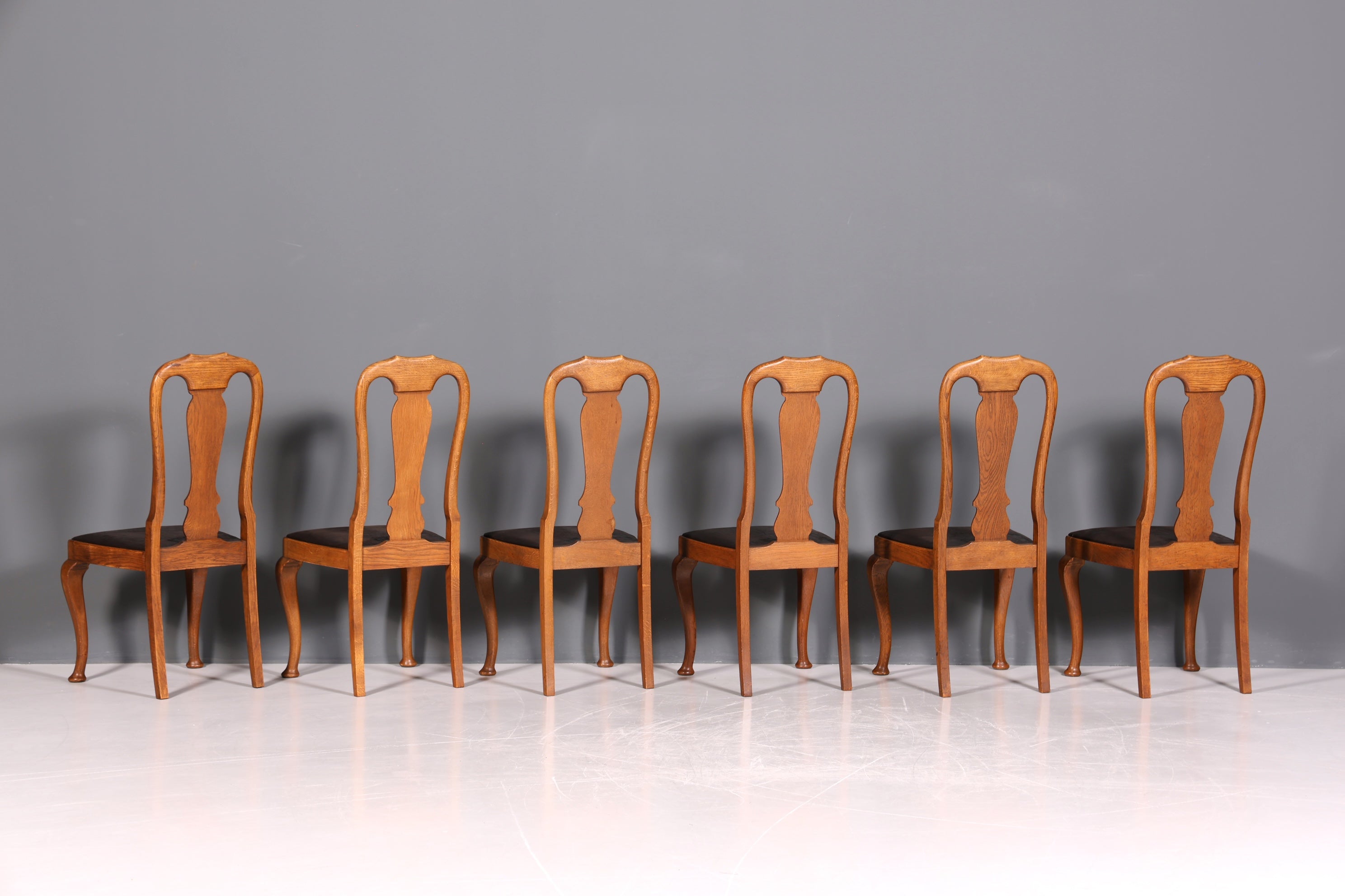 6x Wunderschöne Jugendstil Stühle um 1910 Antik Stuhl Set Chippendale Küchenstühle Esszimmer Stühle