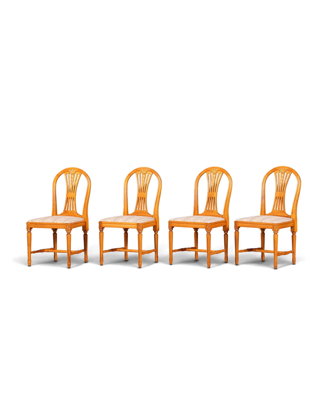 4x Traumhafte Stühle im Gustavianischem Stil Englisch Küchenstühle Antik Stil Esszimmer Stuhl Set