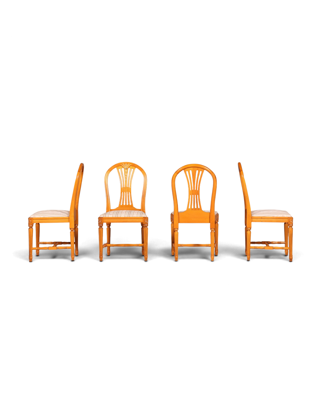 4x Traumhafte Stühle im Gustavianischem Stil Englisch Küchenstühle Antik Stil Esszimmer Stuhl Set