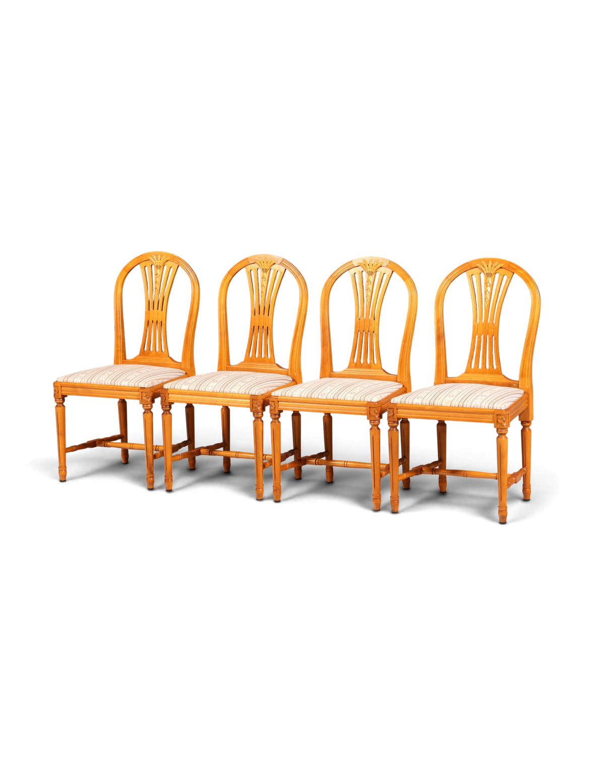 4x Traumhafte Stühle im Gustavianischem Stil Englisch Küchenstühle Antik Stil Esszimmer Stuhl Set